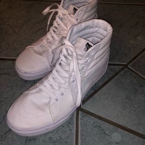 Vans White Hightop 7.5 Shoes